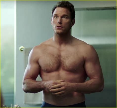 To film the scene Chris Pratt was supposed to wear flesh colored underwear, which he did at first. While filming the scene they had to keep redoing the scene because Amy Pohlers character wasn't getting the reaction she needed from Chris Pratt's character showing up naked. So in between takes Chris took of his flesh colored underwear and ...